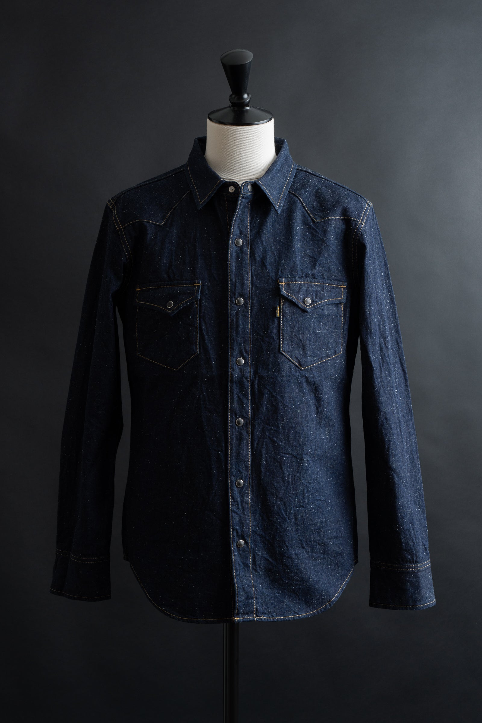 MS004E (001) 10oz SELVADGE DENIM WESTERN SHIRTS – BIG JOHN【公式
