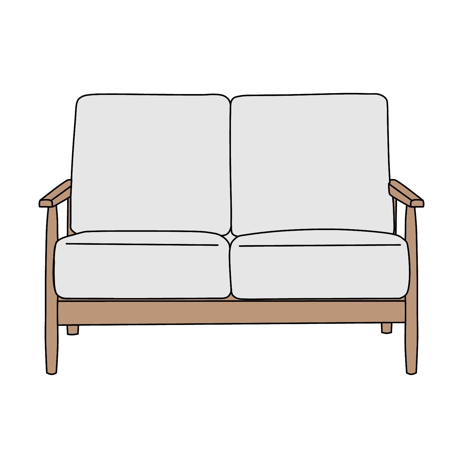 NITORI（ニトリ）マイス 2人掛 横幅約127cm