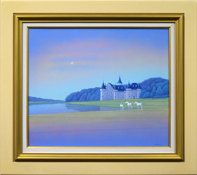 富谷一明「静日」油絵・F8号 絵画買取・販売の小竹美術