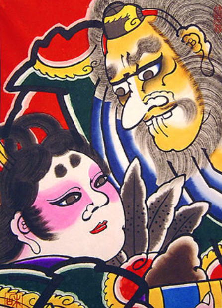 牛若丸と天狗 津軽凧絵山内崇嵩｜伝統工芸品・民芸品・食品の通販 手