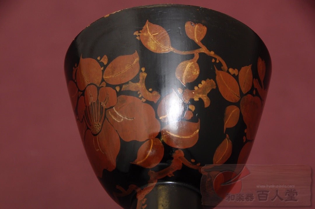 小鼓胴 牡丹蒔絵