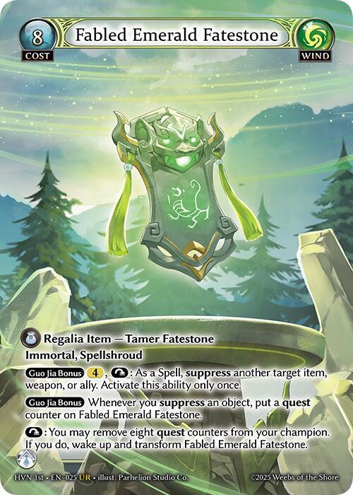 Fabled Emerald Fatestone // Byakko, White Tiger - Abyssal Heaven