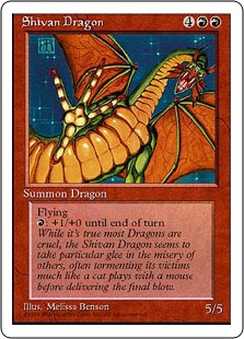 日本語版/NM-]《シヴ山のドラゴン/Shivan Dragon》(4ED)※黒枠 - MTG