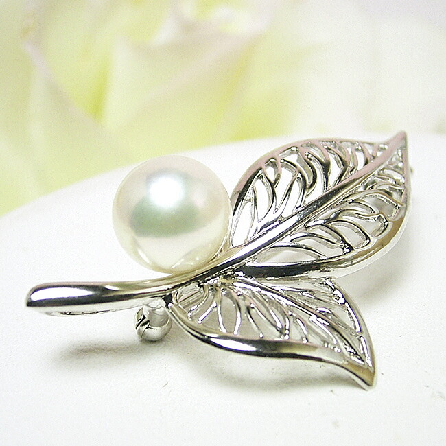 楽天市場】パール ブローチ（6310）アコヤ真珠 8.0mm SV シルバー