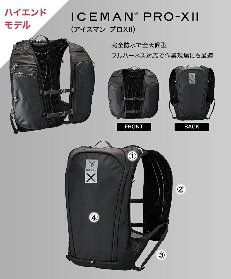 楽天市場】アイスマン PRO-X II 2025モデル 空調服 熱中症対策 冷却