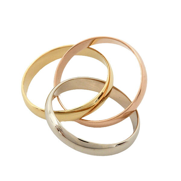 楽天市場】カルティエ 指輪 ユニセックス トリニティ リング 3連 3.0mm