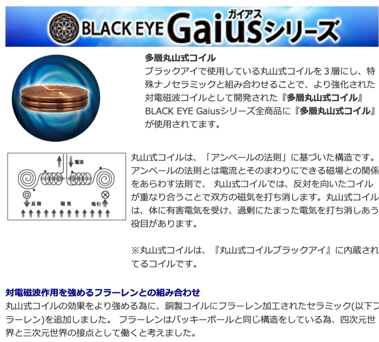 楽天市場】ブラックアイ ガイアス ネックレス 丸山式 コイル 多層丸山