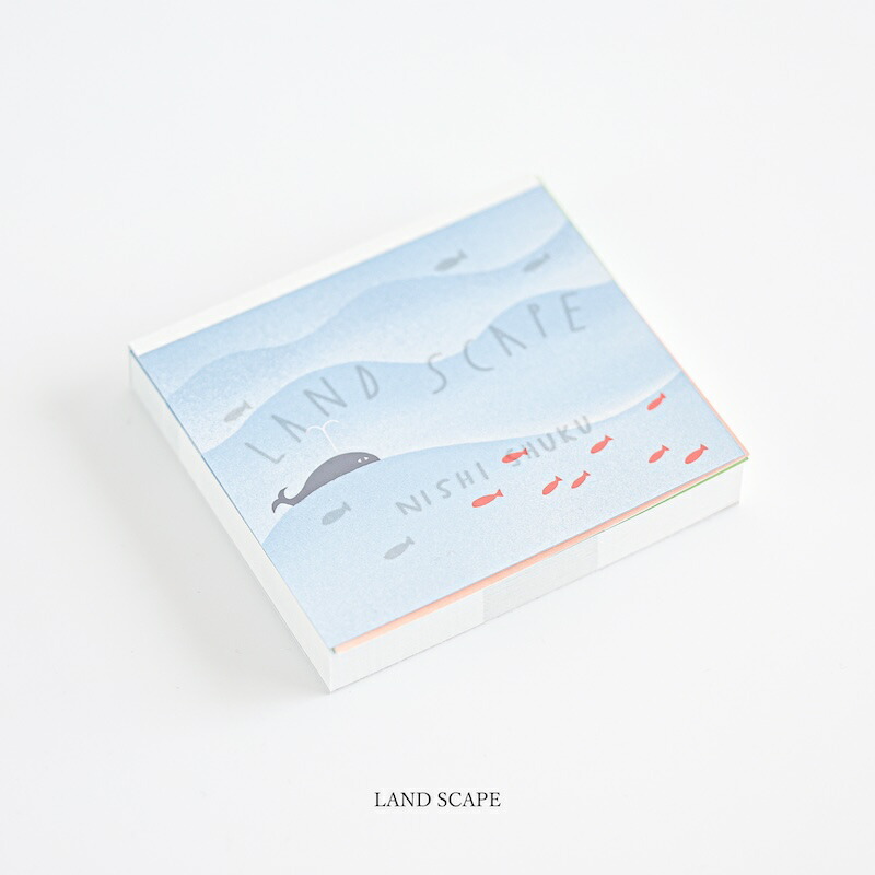 楽天市場】1~7営業日出荷 西淑 ブロックメモ 120枚入 LAND SCAPE 日本