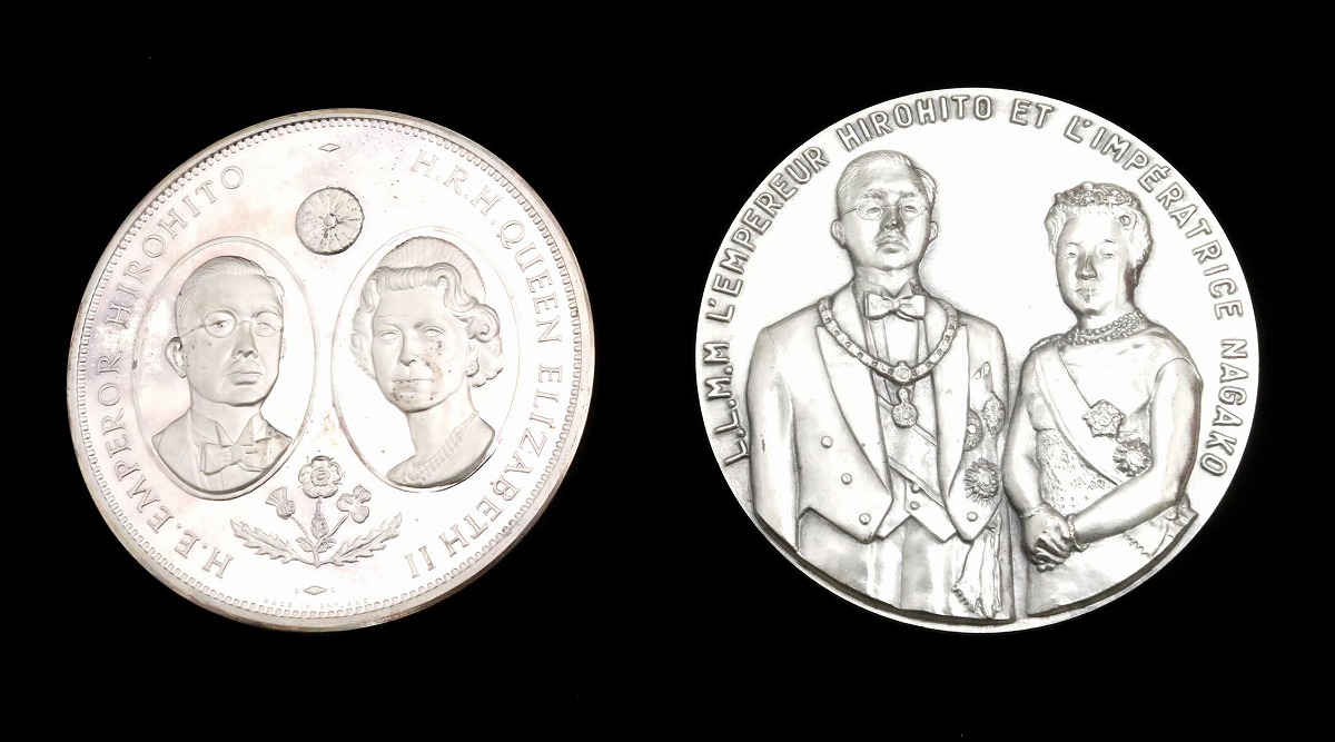 楽天市場】昭和天皇皇后両陛下御外遊記念メダル 銀製 純銀 1971年 4点