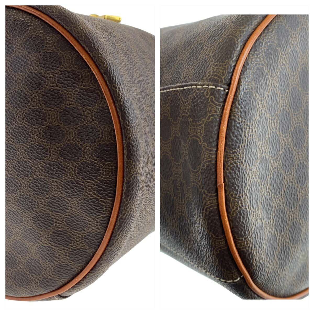 楽天市場】美品 CELINE セリーヌ ヴィンテージ マカダム ブラウン