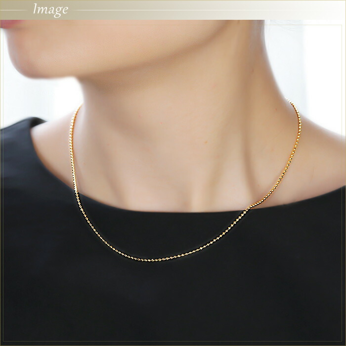 楽天市場】K18 カットボールネックレス チェーン(18k、18金製)(50cm 幅