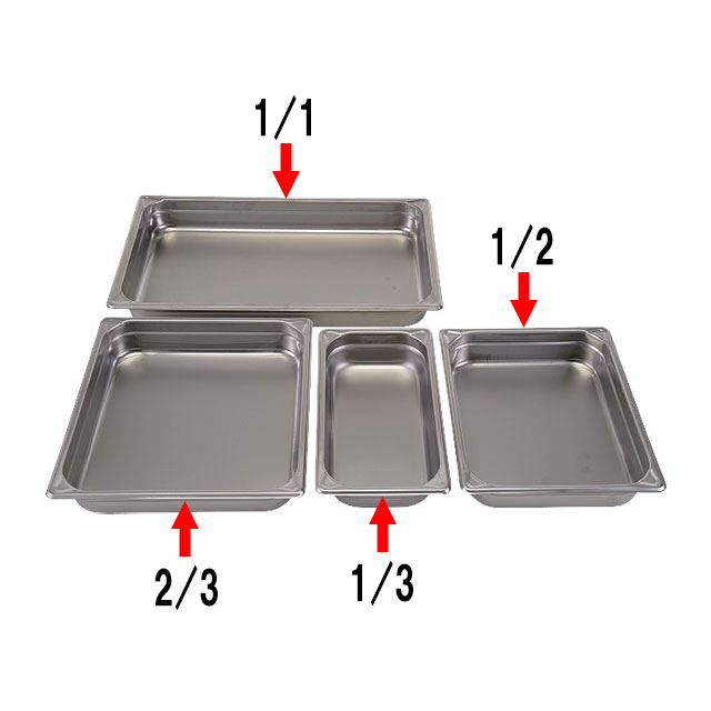 楽天市場】HG18-8 ホテルパン 2/3 深さ65mm（034051）07-0131-0108