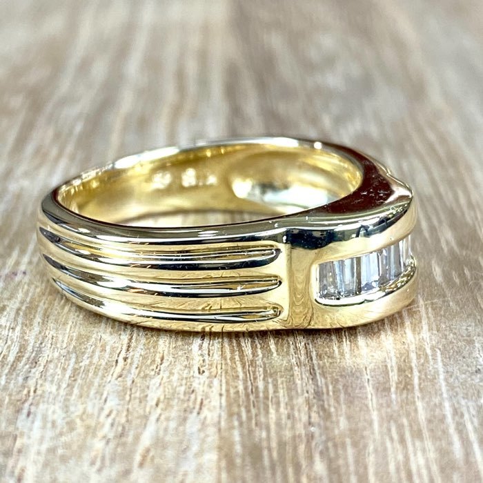 楽天市場】ジュエリーマキ ビンテージ k18 18K 18金 ダイヤリング 5.75