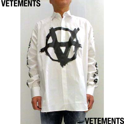 VETEMENTS ヴェトモン カットアップ ロゴシャツ ストライプシャツ S 未