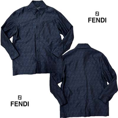 楽天市場】FENDI フェンディ 長袖シャツ メンズ トップス 総柄FFズッカ