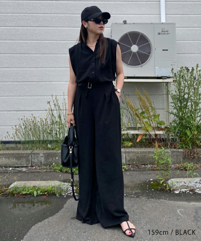 楽天市場】ワイドノースリーブセットアップ レディース 夏 ワイド