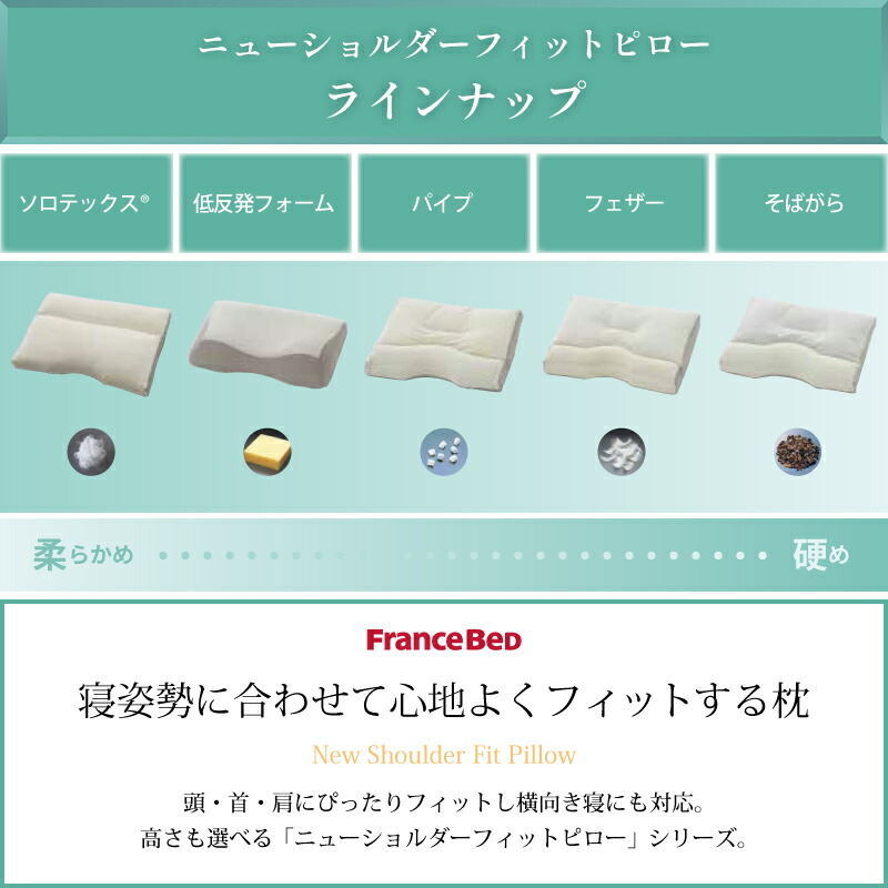 楽天市場】フランスベッド ニューショルダーフィットピロー ソロ