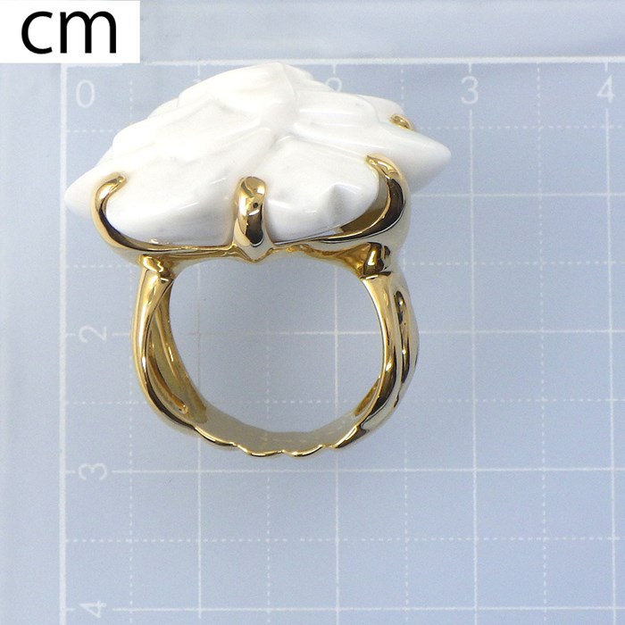 楽天市場】シャネル CHANEL リング カメリア フラワーモチーフ リーフ
