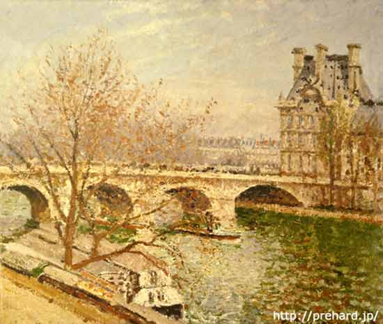 楽天市場】ピサロ 絵画 ポン・ロワイヤルとルーブル宮 F8号 送料無料