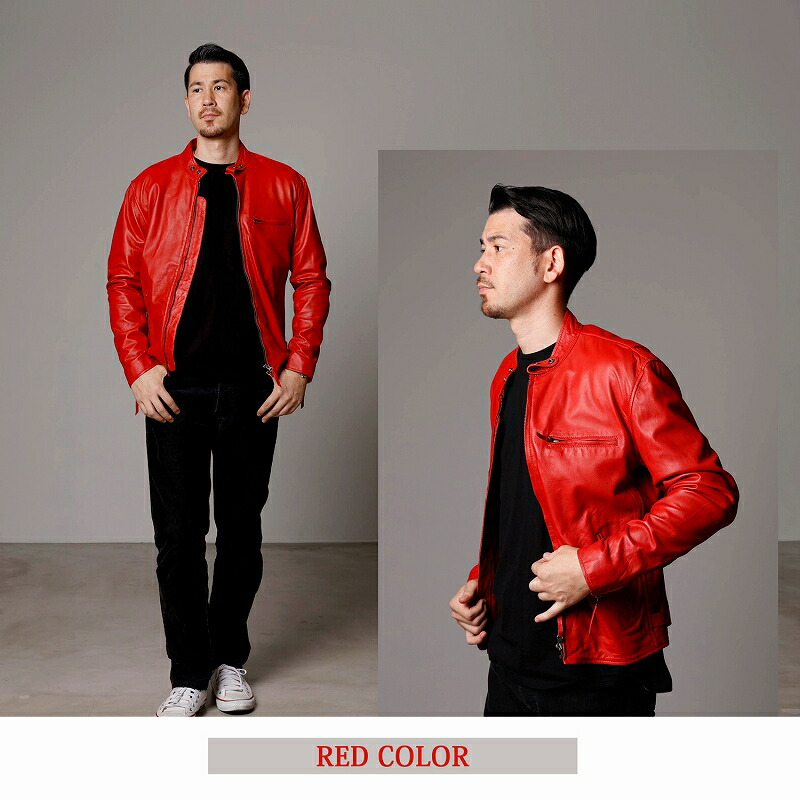 楽天市場】シングルライダースジャケット 本革 メンズ レザー