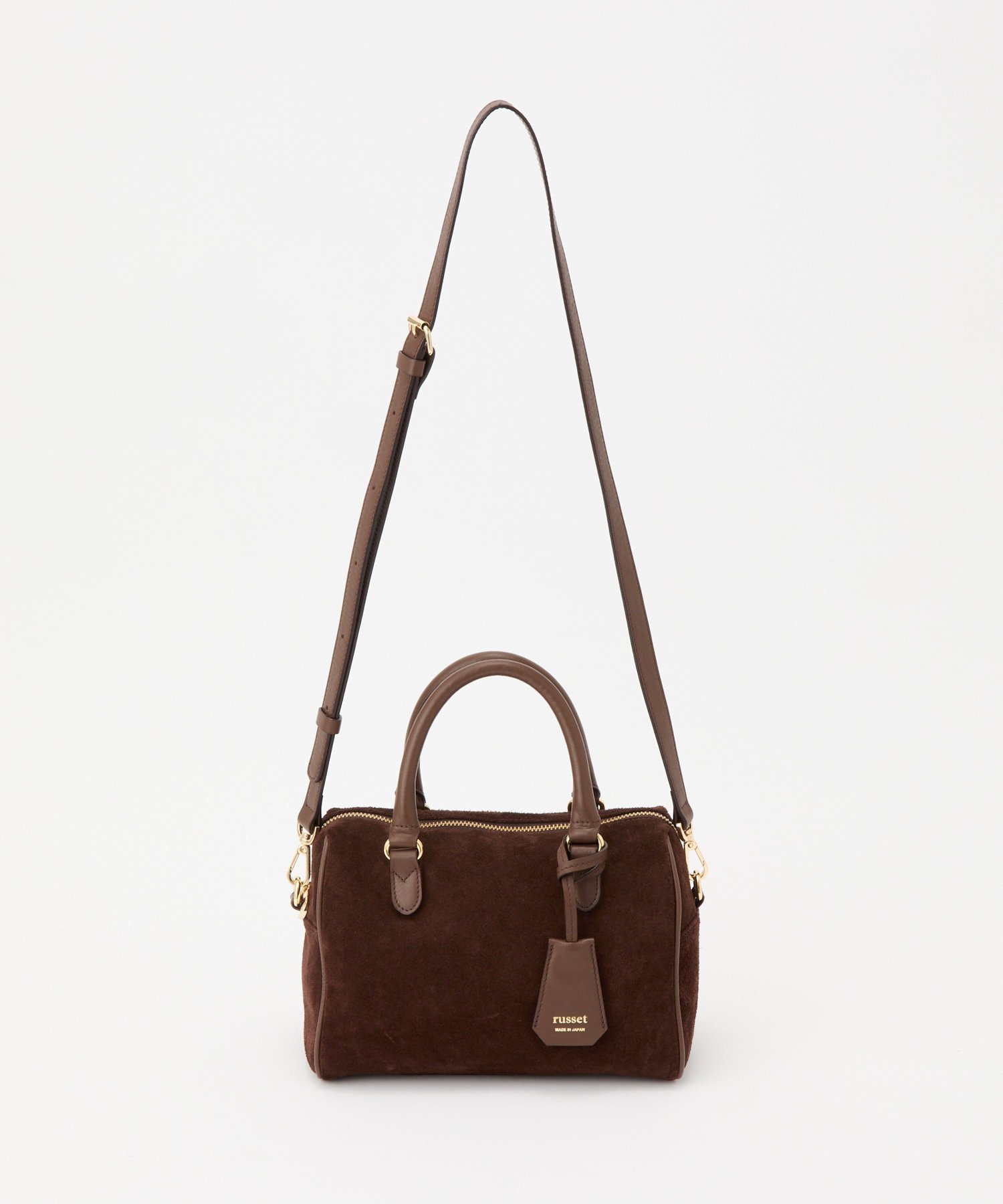 russet｜【20%ポイントバック】スエード2WAYミニボストンバッグ