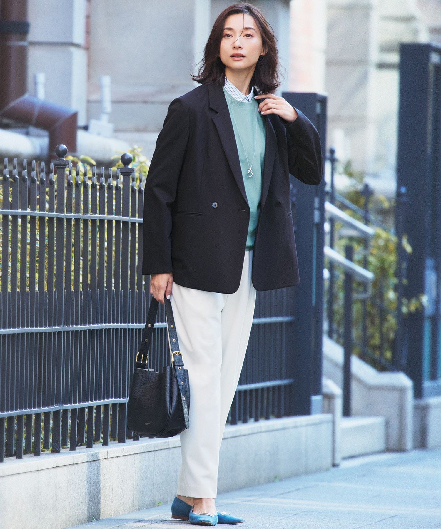 23区｜【洗える】コンフォートストレッチ ドルマンスリーブ ニット