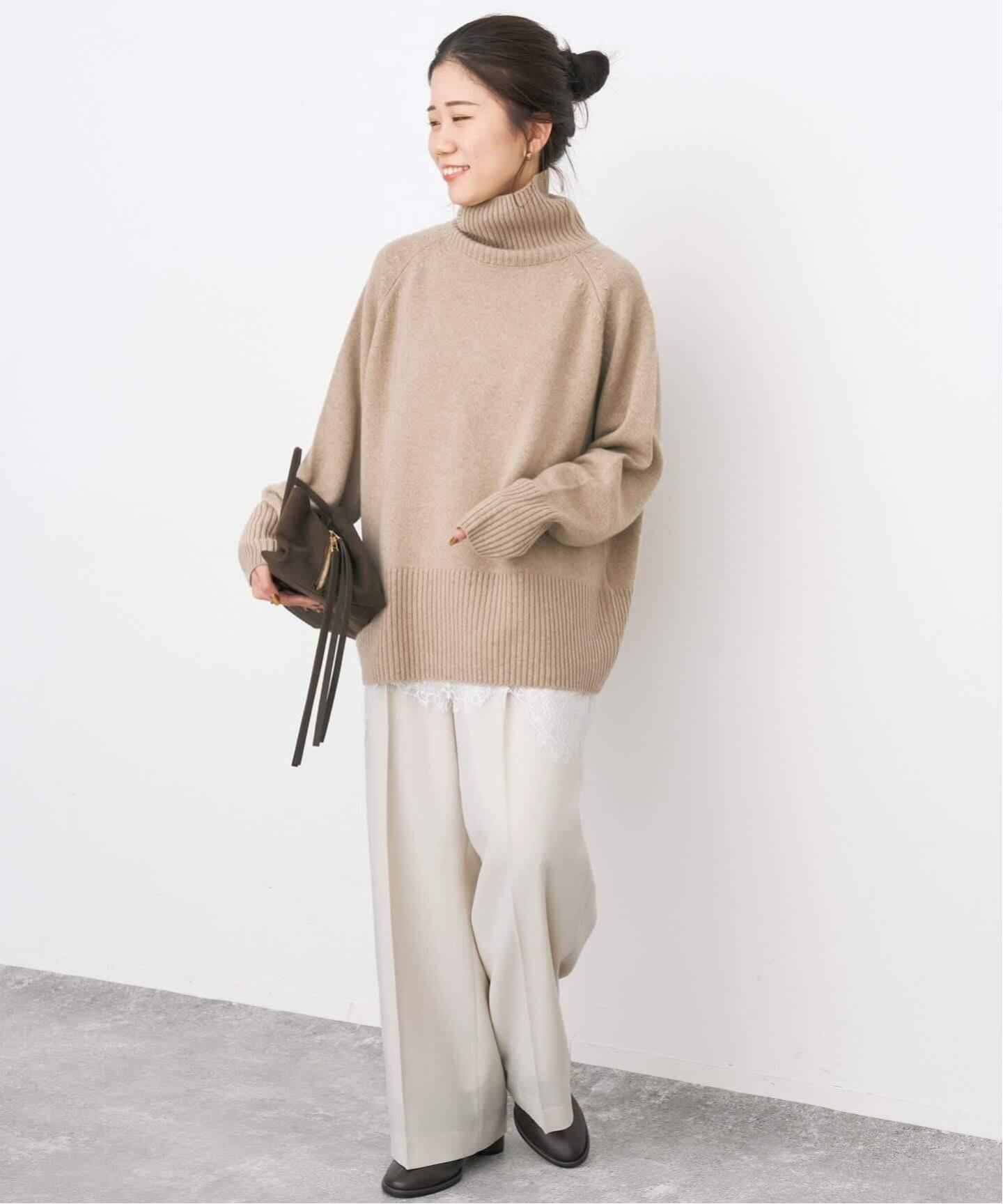 Spick & Span｜ウールカシミヤ ラグランタートルニット | Rakuten