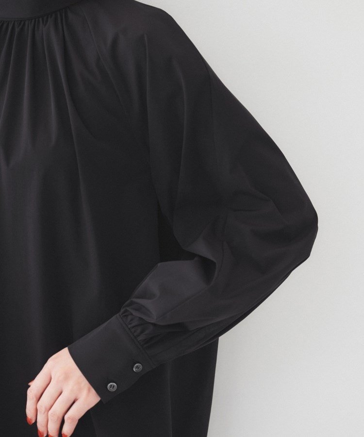 UNTITLED｜【通勤】ボウタイ付スタンドネック ボリュームブラウス