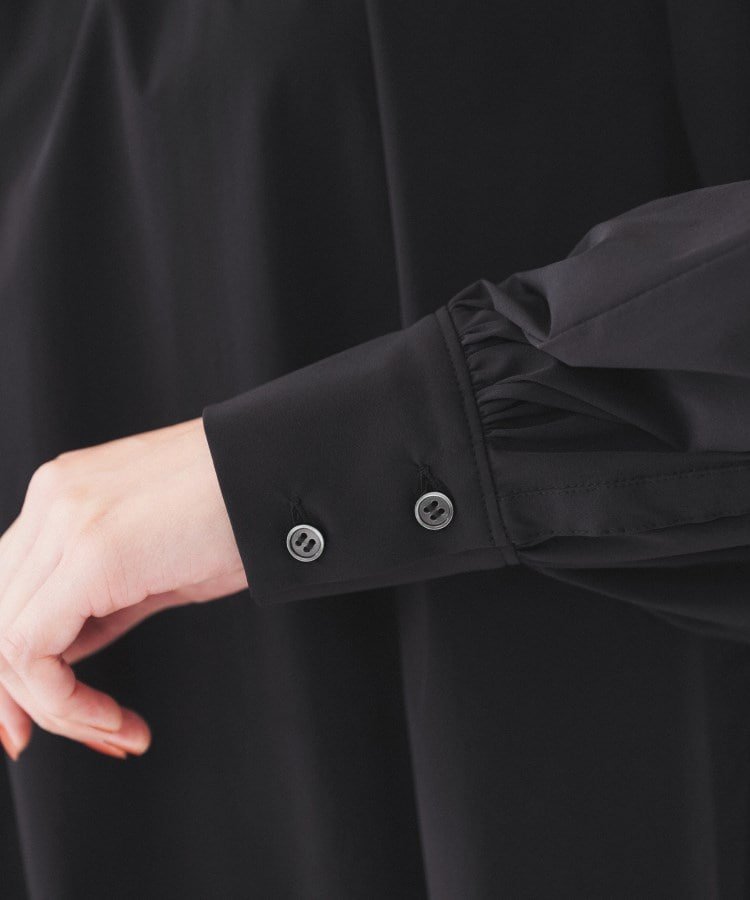 UNTITLED｜【通勤】ボウタイ付スタンドネック ボリュームブラウス