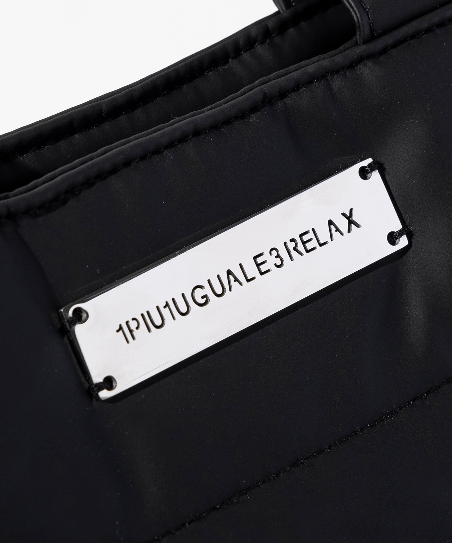 SHIFFON｜1PIU1UGUALE3 RELAX シルバーロゴプレートパデッドミニトート