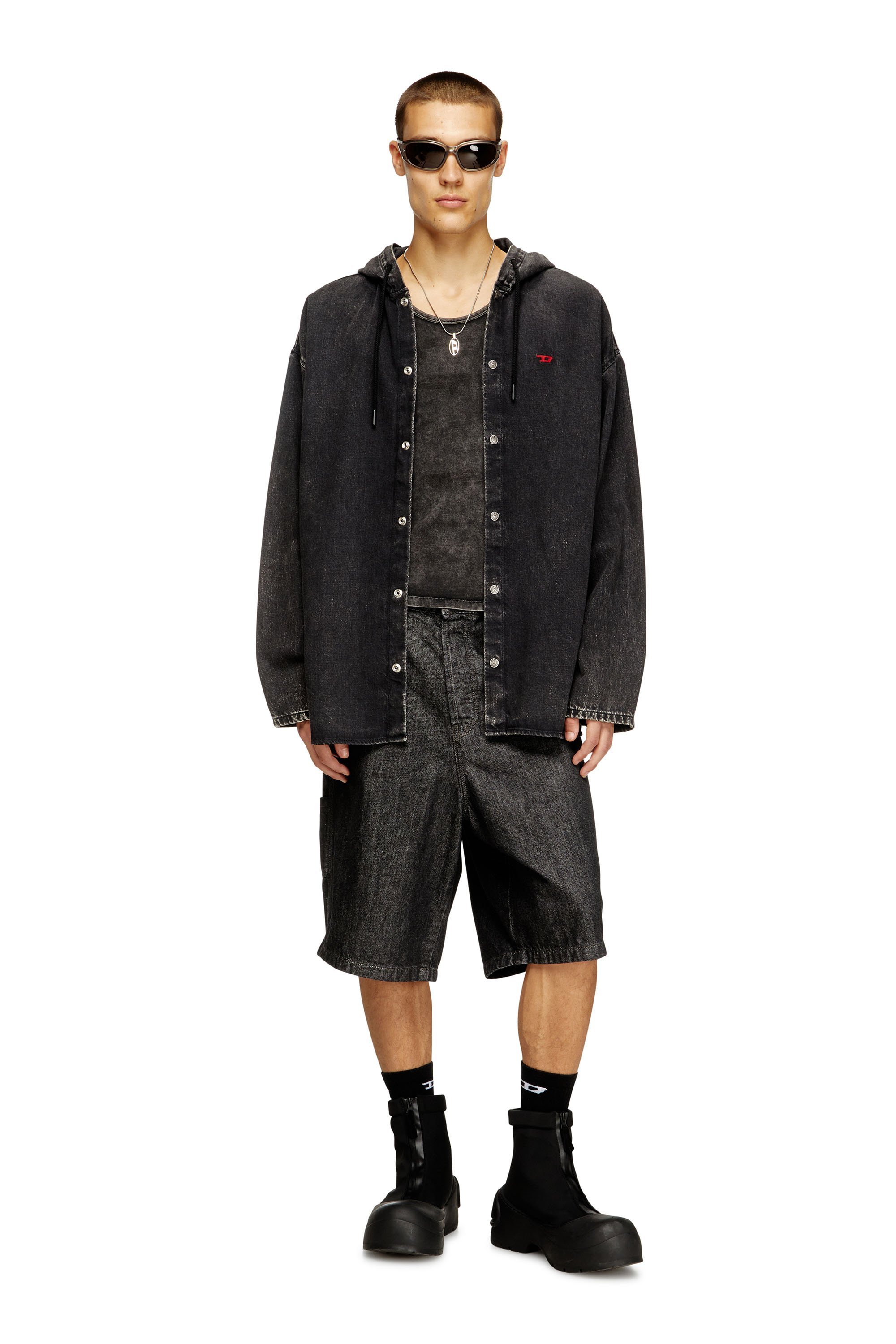DIESEL｜メンズ シャツ デニム D-DEWNY-HOOD SHIRT | Rakuten Fashion