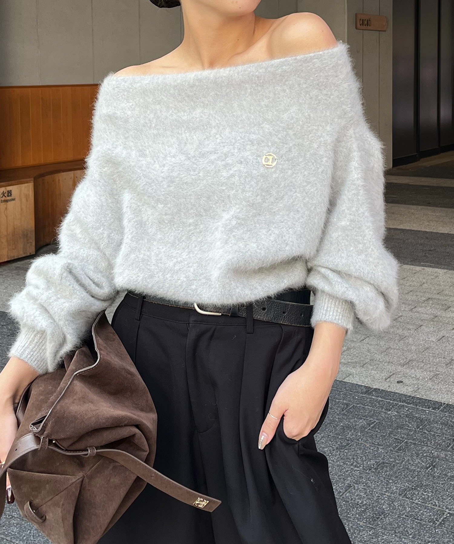 CAPRICIEUX LE'MAGE｜【上質な着心地/全骨格細見え】<C.L>FOXカシミア