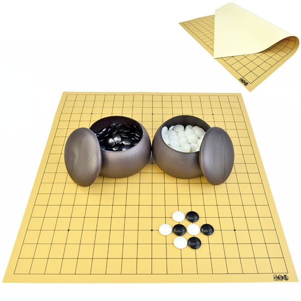 楽天市場】囲碁セット 将碁屋マット19路囲碁盤セット(プラ碁石)※外出先