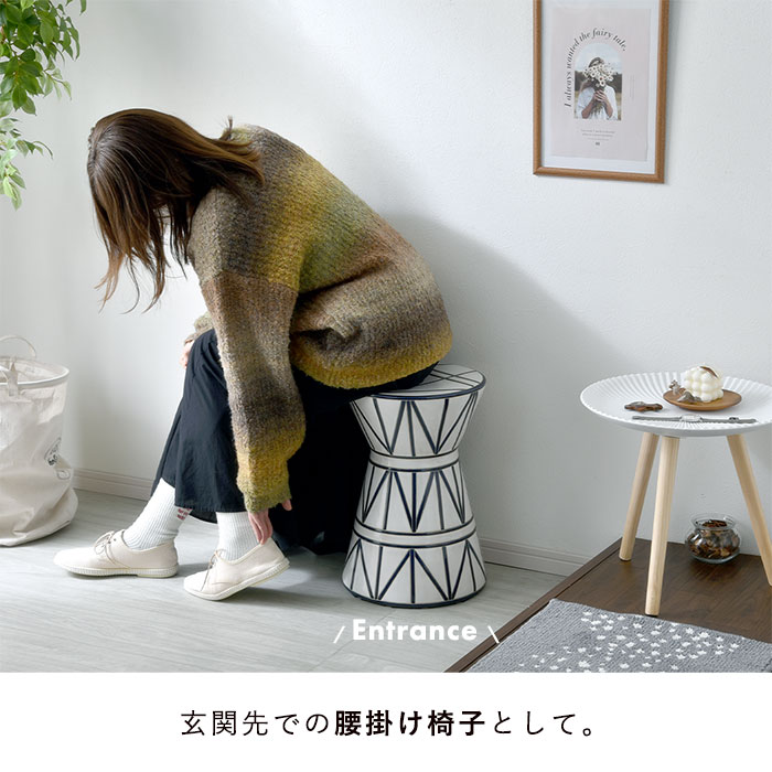 楽天市場】☆5日限定ポイント3倍☆スツール 陶器 椅子 腰掛け 北欧