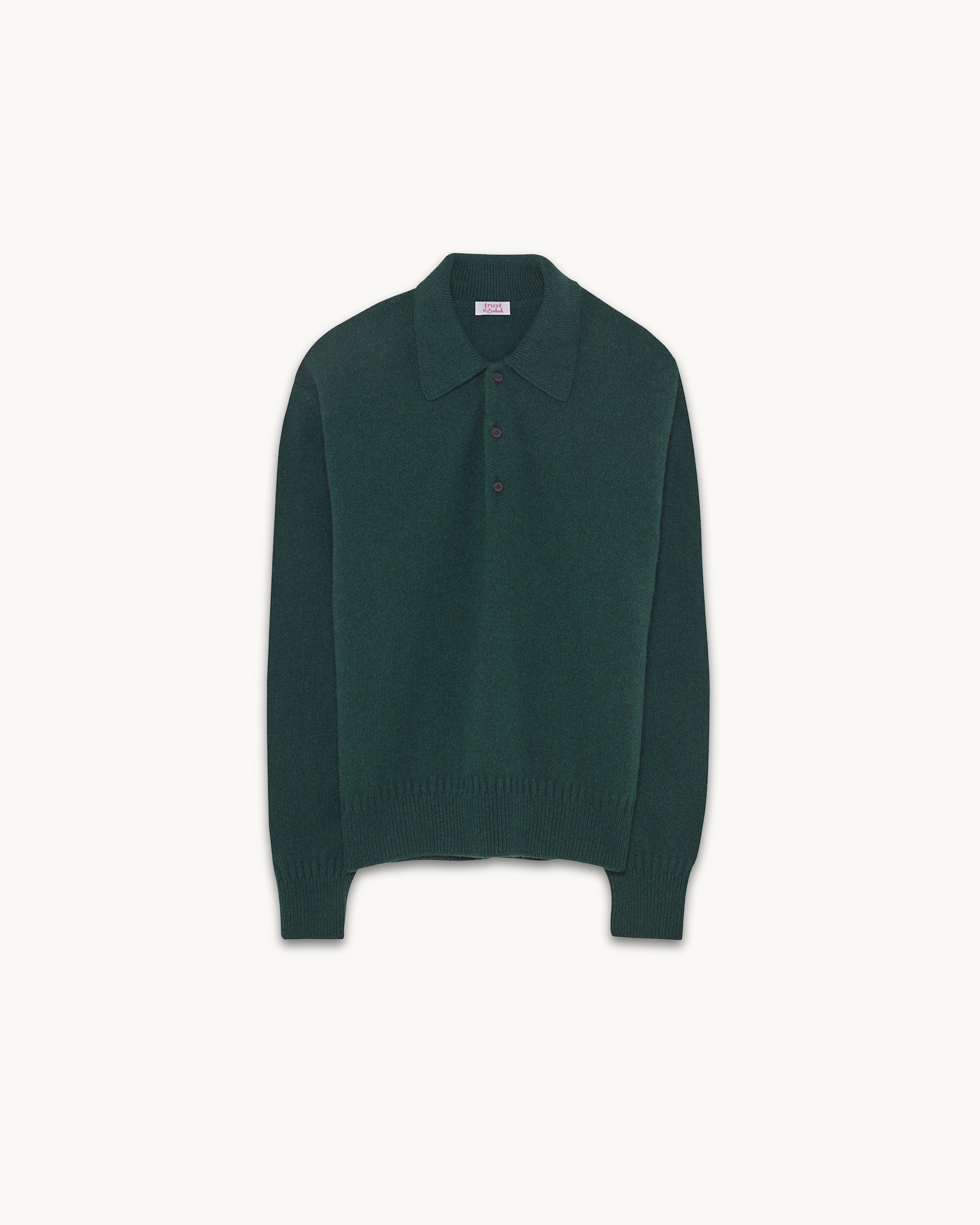 Green Tricot x Sabah Men's Cashmere Polo Shirt
