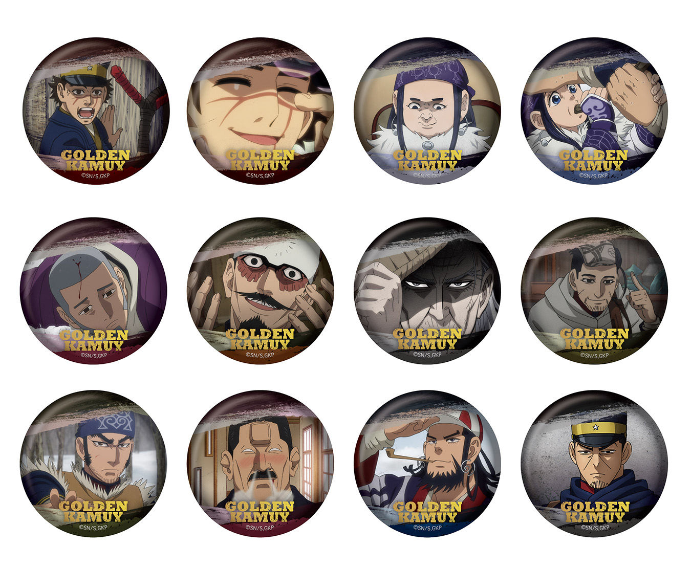 ゴールデンカムイ 百面相缶バッジ - 株式会社ツインクル