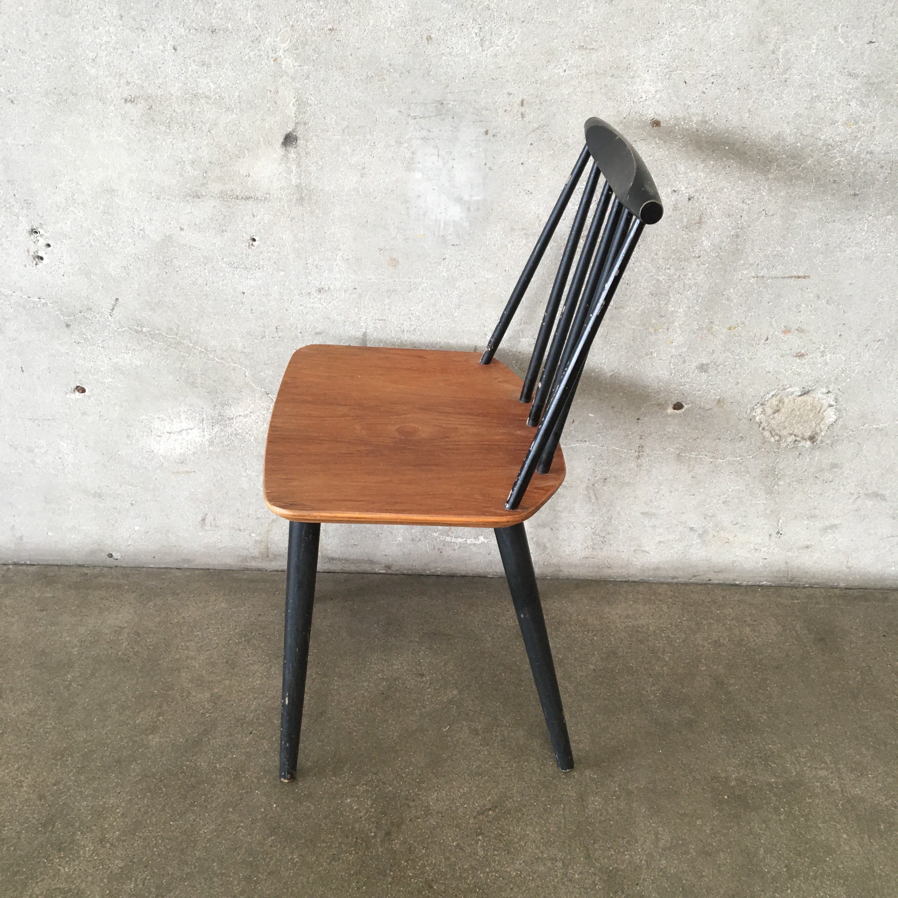 Mid Century J77 Stickback Chair by Folke Palsson for FDB Mobler