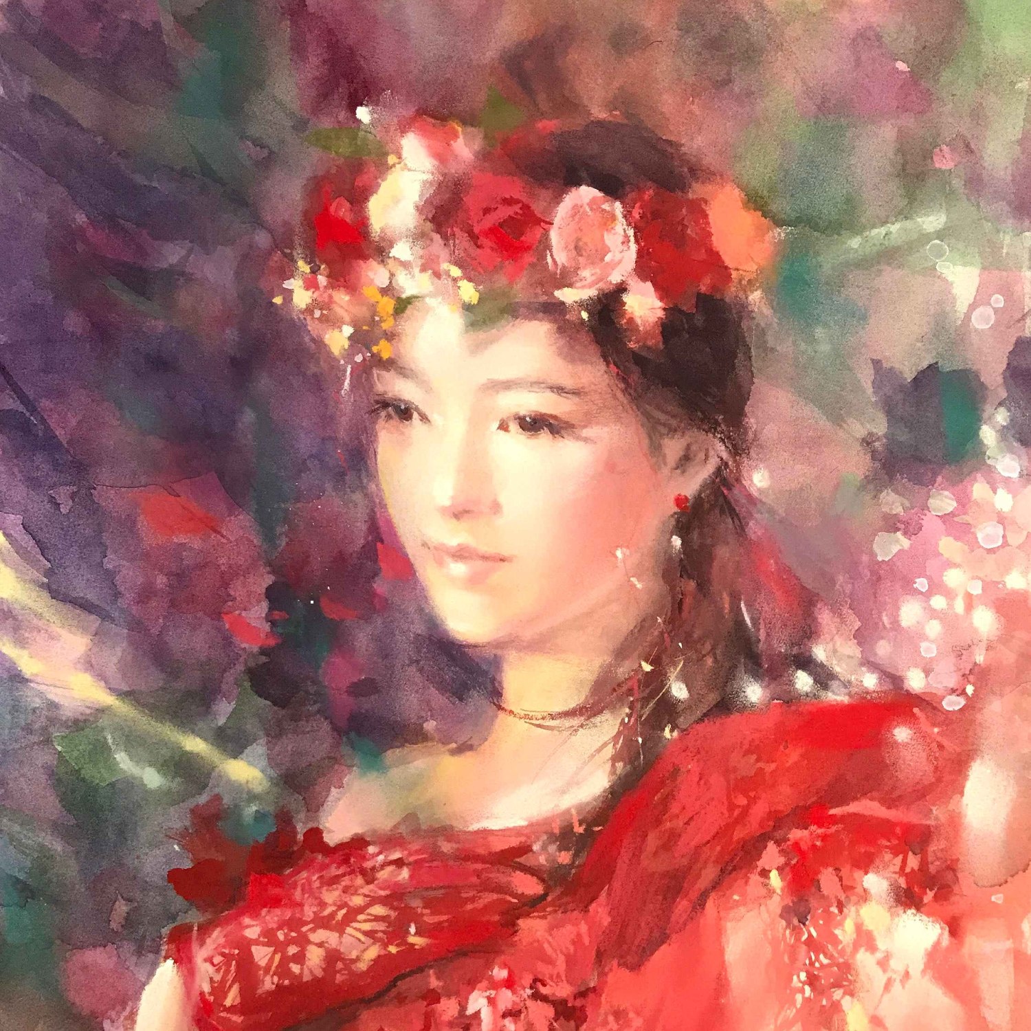 水彩・パステルの併用で透明感のある鮮やかな絵に 魔法の技法「混合