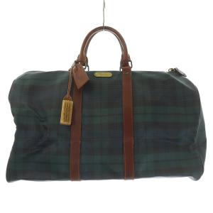 ブラックウォッチ ボストンバッグ 大きめバッグ ブラシ付き グリーン