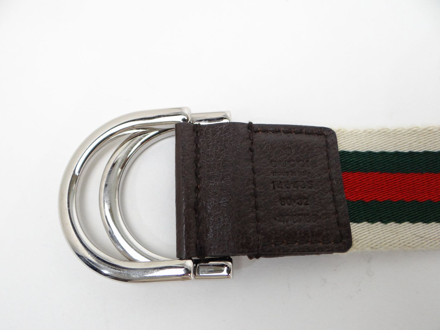 GUCCI グッチ 146435 シェリーライン ダブルリング キャンバス ベルト