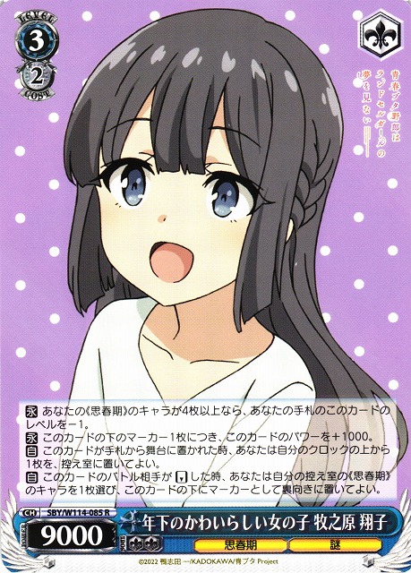 WS】年下のかわいらしい女の子 牧之原 翔子【R】SBY/W114-085ヴァイス