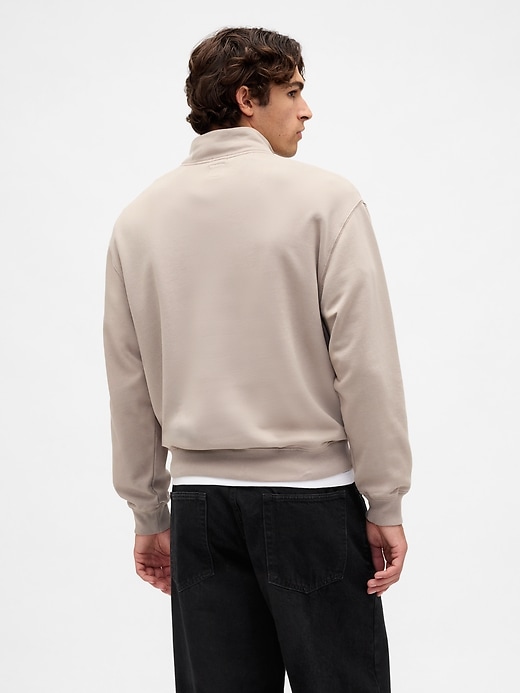Heavyweight Oversized Logo Quarter-Zip Pullover | Gap