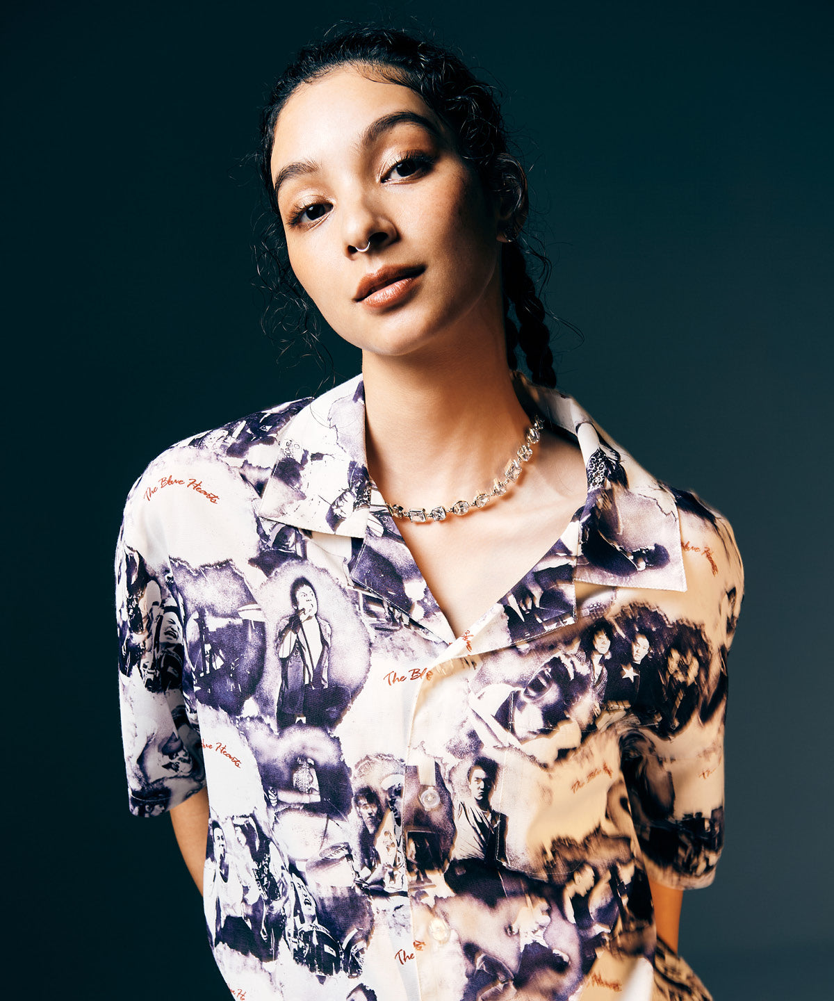 GB0325/BH01 : THE BLUE HEARTS Open Collar Shirt / ザ・ブルーハーツ