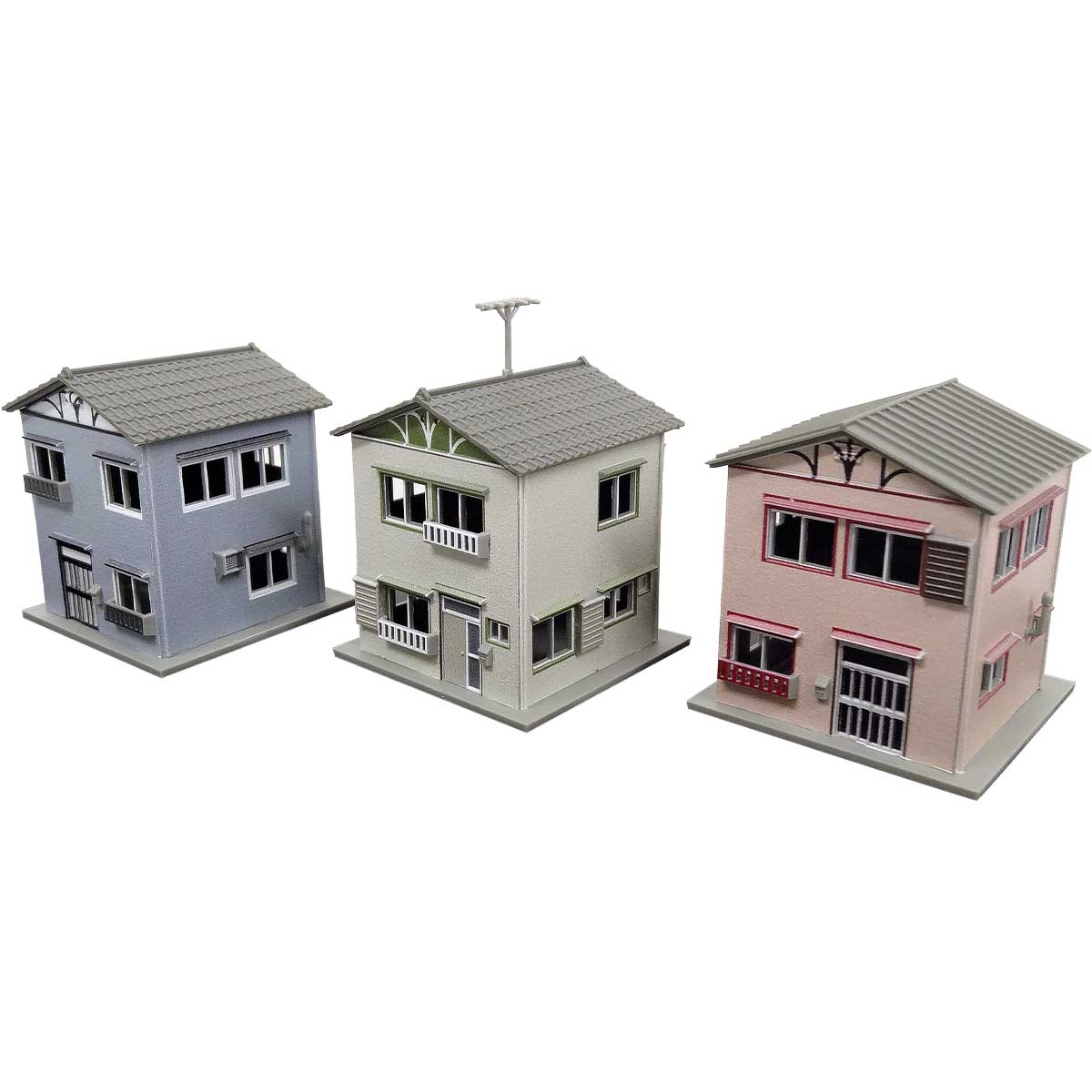 Nゲージ 鉄道模型 草地と山 ポツンと一軒家 2600＞着色済み 住宅セットC（