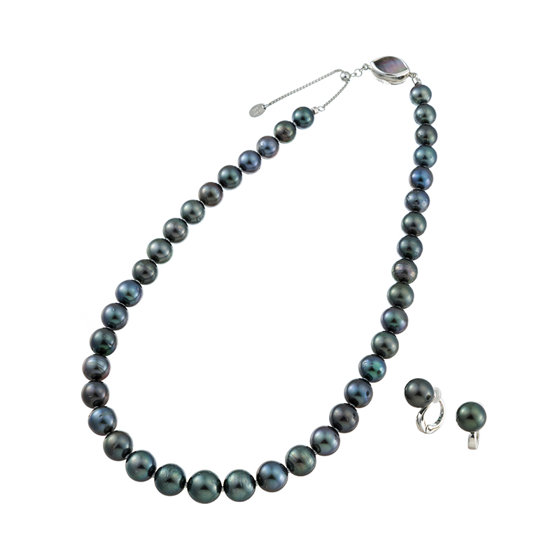 パラジウムシルバー950 オニキス&白蝶貝 フレックスリング GSTV GSTV