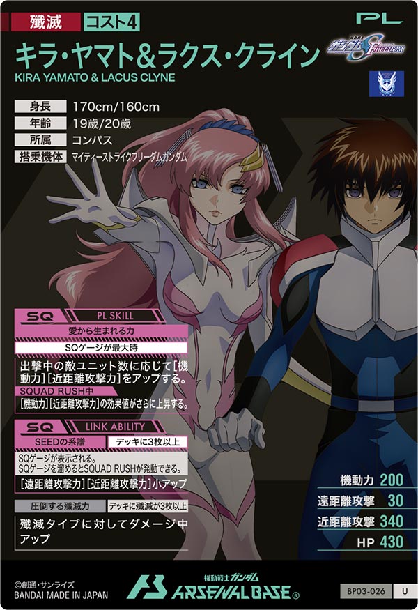 総裁と准将の共同作業 BP03 U キラ・ヤマト＆ラクス・クライン コスト4