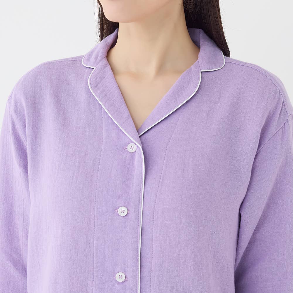 綿100％ Wガーゼ 】パジャマ 長袖長パンツ 【送料無料】 GL2511