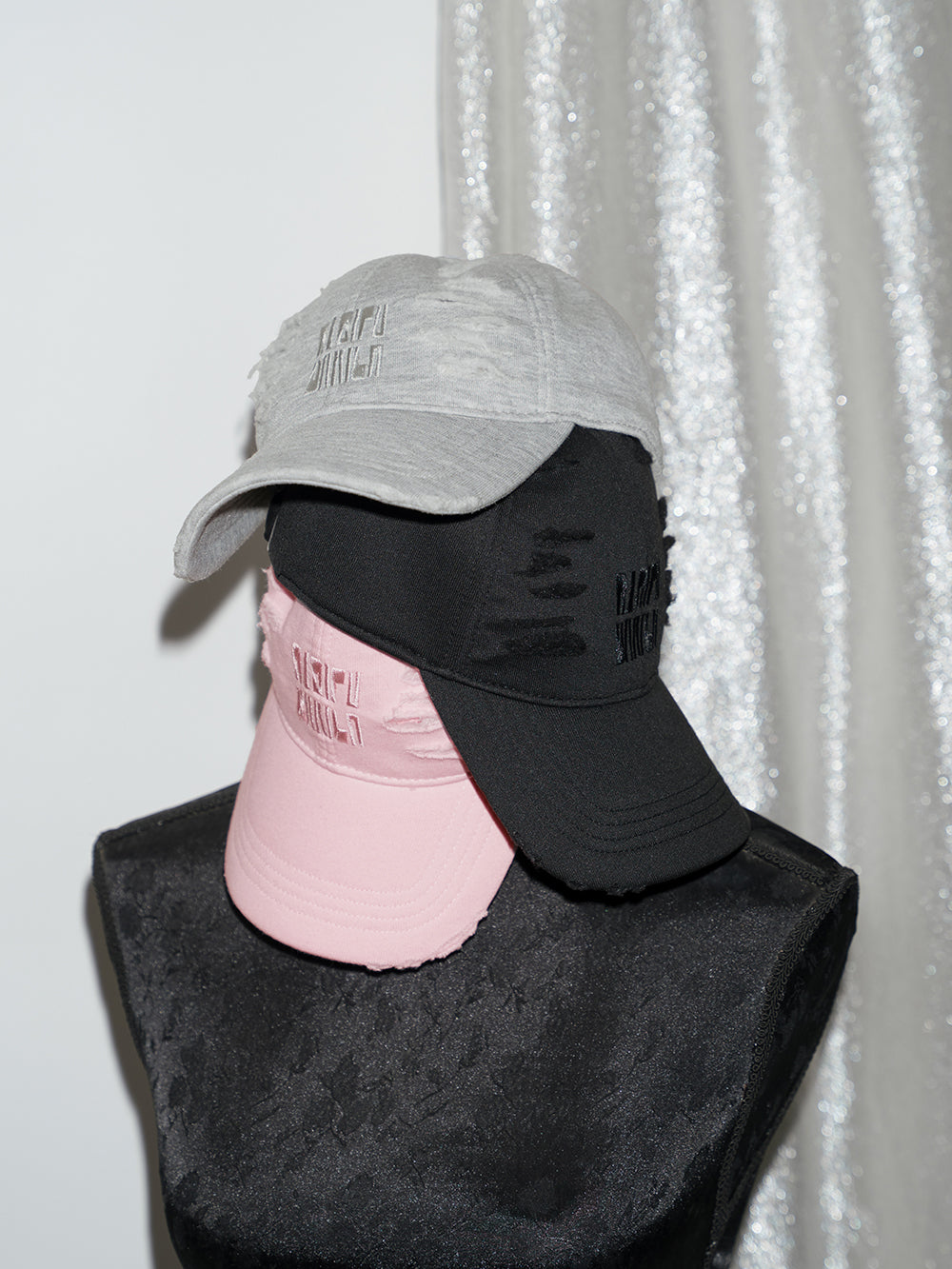 新品・未開封♡スウェットダメージキャップ GRY スウェットダメージ