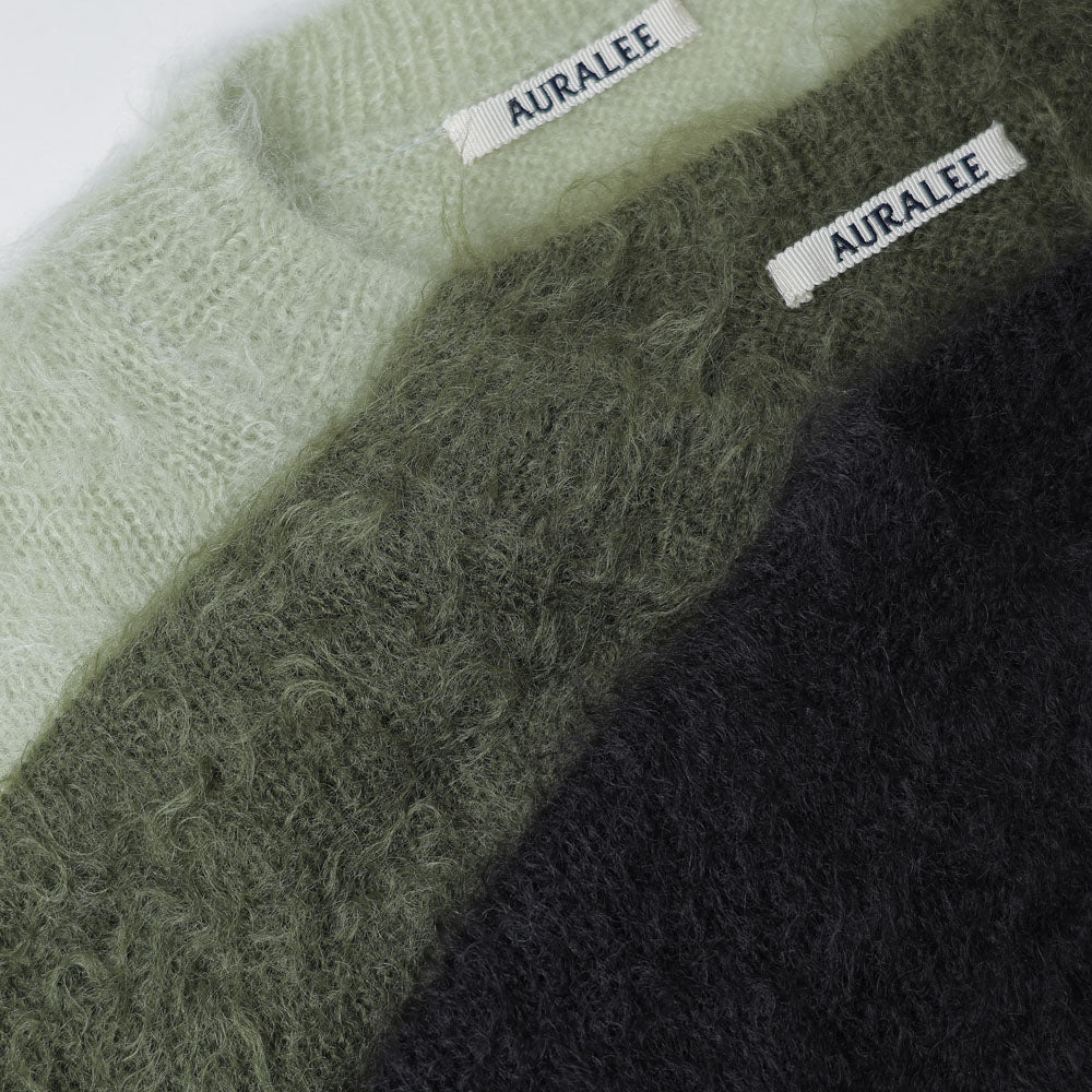 AURALEE BRUSHED SUPER KID MOHAIR KNIT P/O (A25AP02KM) | AURALEE