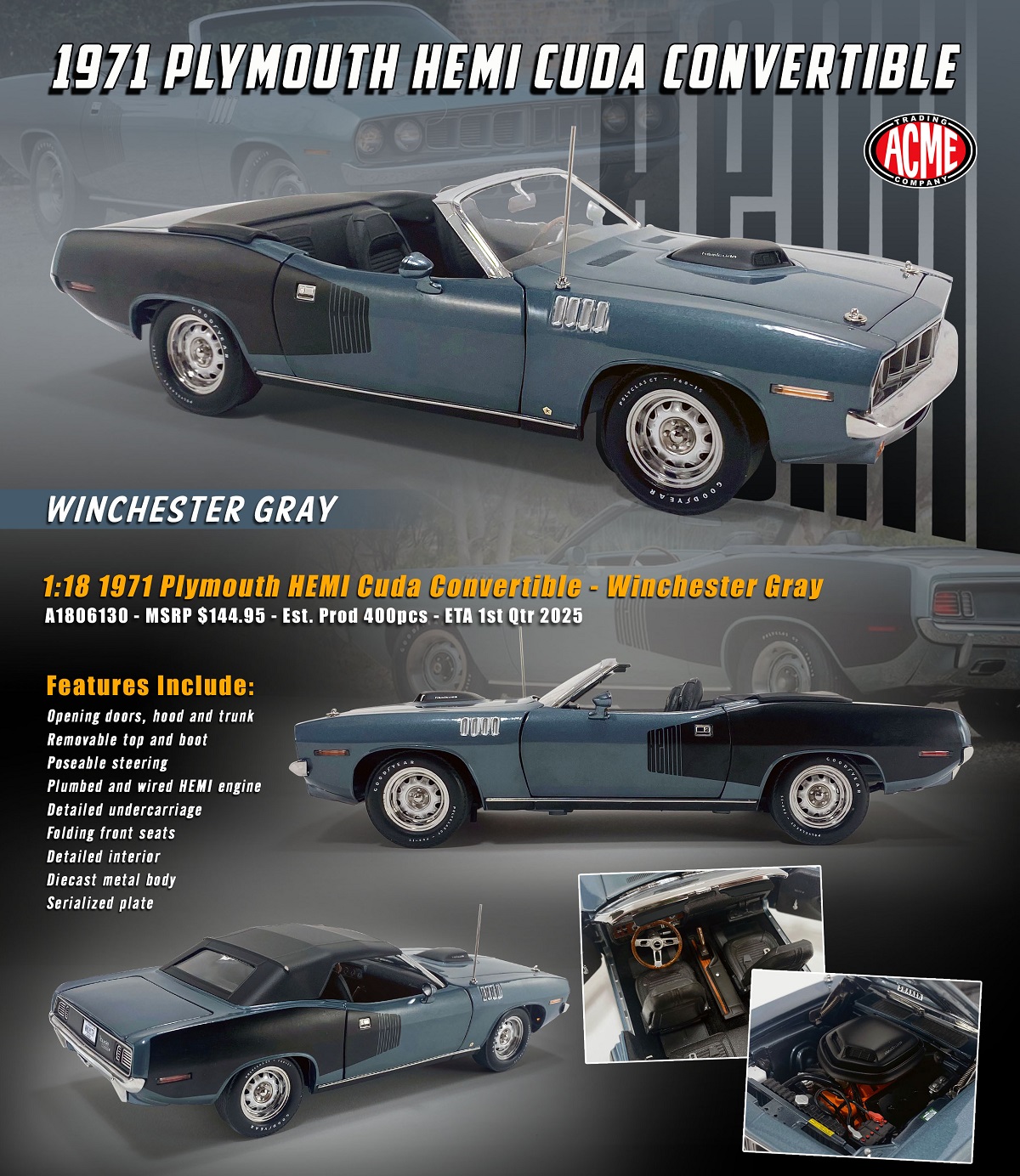 HEMI Cuda Convertible – 1971 – StageWonRestoration.com